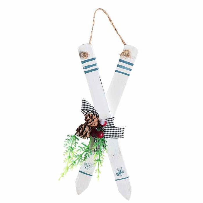 SHA310B Ornamento Esquies Blanco 23(D) Cm.
