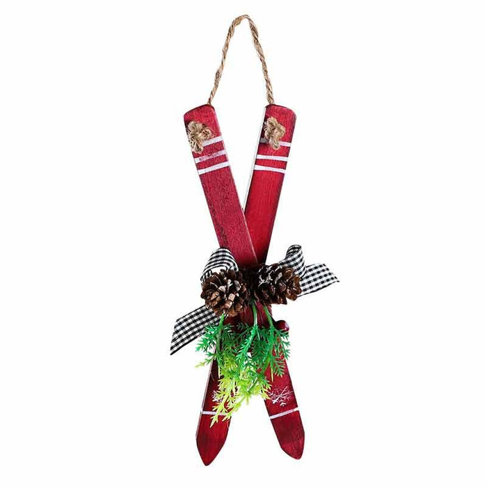 SHA312R Ornamento Esquies Rojo 23(D) Cm.