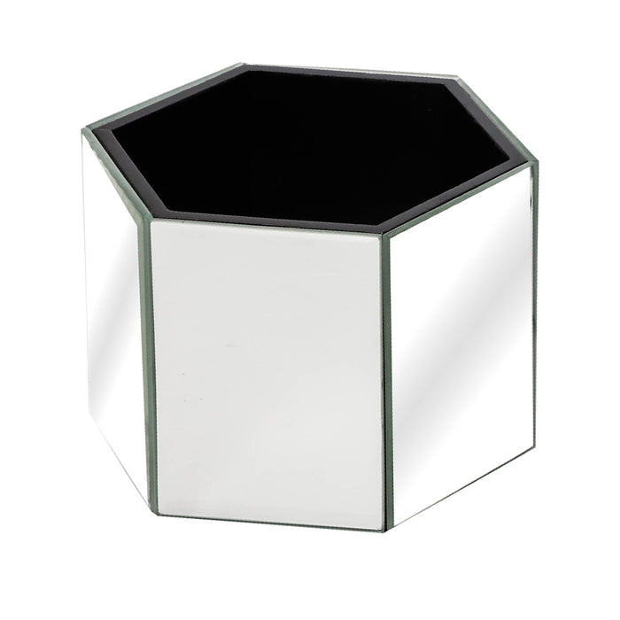 TGD7072 Caja Espejo Hexagonal Mediana 12(L)x11(P)x9(A) cm.