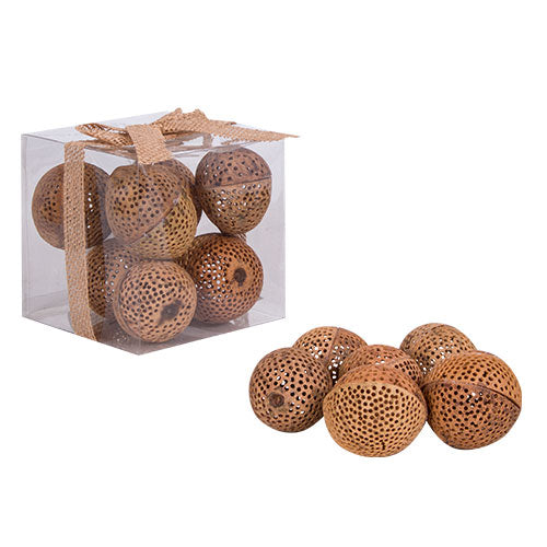 VI4404 Caja Regalo Esfera Natural 14 cm .