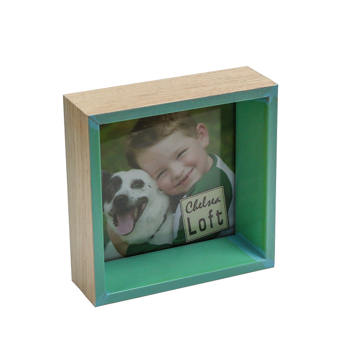 WEN09-1AZ Portarretrato Kids Azul Foto:10cm x10cm. Marco 12cm x 12cm