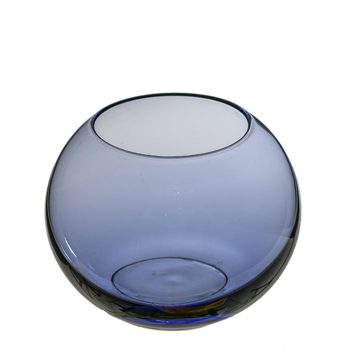 WL1222AZ Portacirio Bubble Azul 8 cm