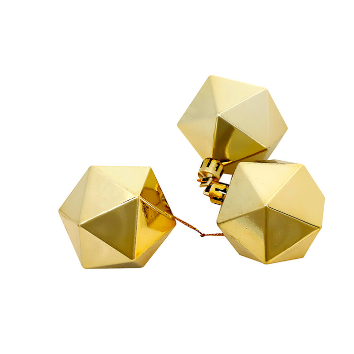 WZ003O Set 3 Esferas Cluster Oro 6 cm .