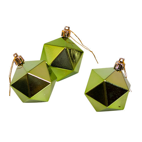 WZ003VR Set 3 Esferas Cluster Verde 6 cm.