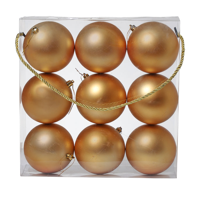 WZ009OS SET 9 ESFERAS ORO SATINADO 10CM