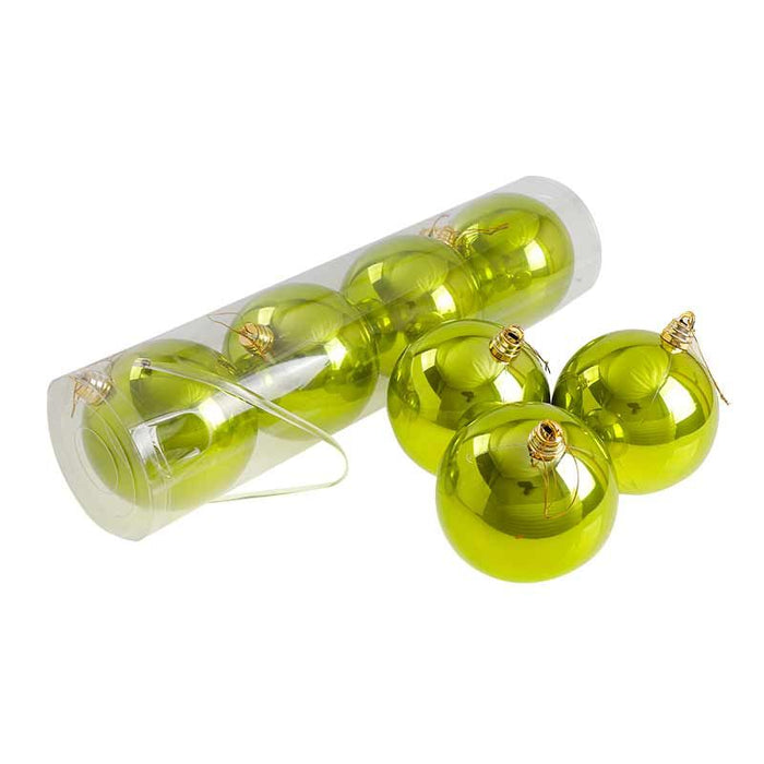 WZ1595V Set 4 Esferas Verde Manzana 15 Cm.