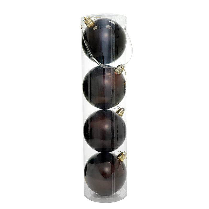 WZ504 Set 4 Esferas Chocolate 15 cm.
