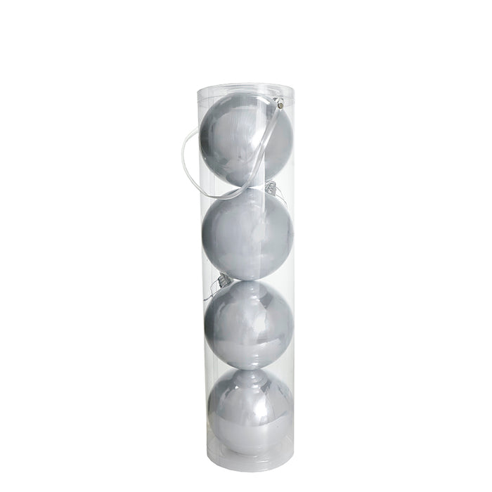 WZ504BA SET 4 ESFERAS BLANCO APERLADO 15 CM