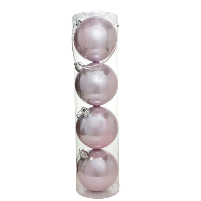 WZ504RA Set 4 Esferas Rosa Aperlado 15 Cm.