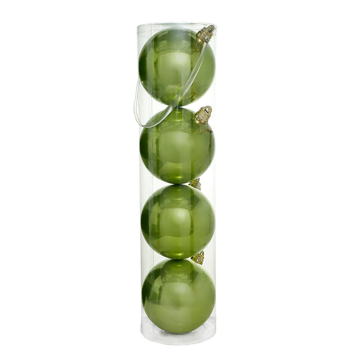 WZ504VM SET 4 ESFERAS VERDE METALICO 15 CM