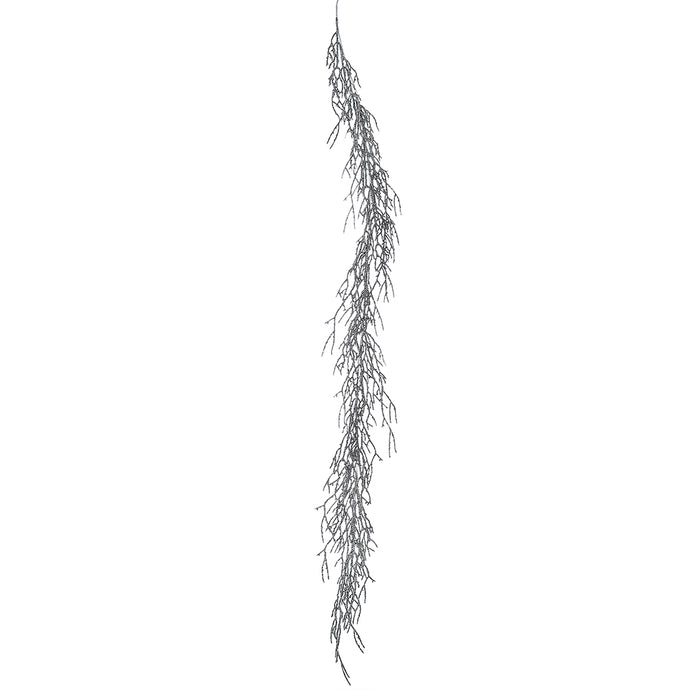 XH722G Guirnalda Glitter Gris/Platino 150 cm .