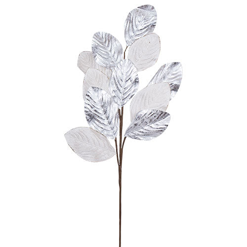 XH884C Rama Hojas Crema/Plata Grande 75 cm .