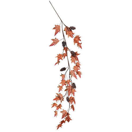 XH935O Guirnalda Hojas Maple c/Piñas Otoño 135 cm