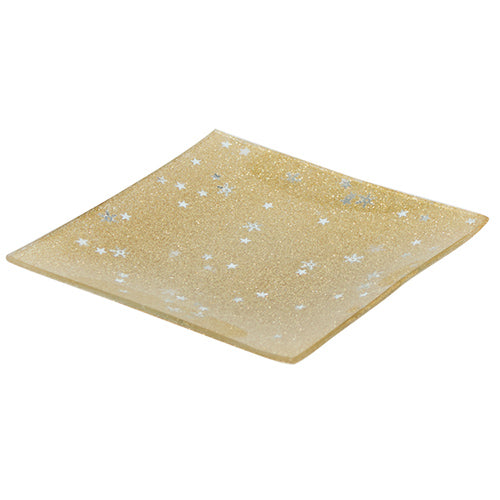 YQ759 Plato Mini Estrellas Oro 15 cm
