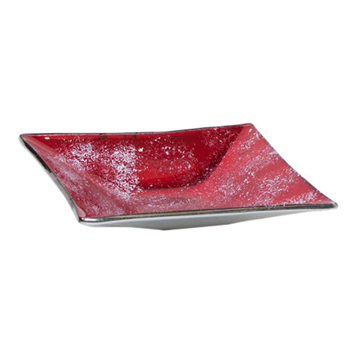YQ808 Plato Botanero Frost Rojo 11 cm