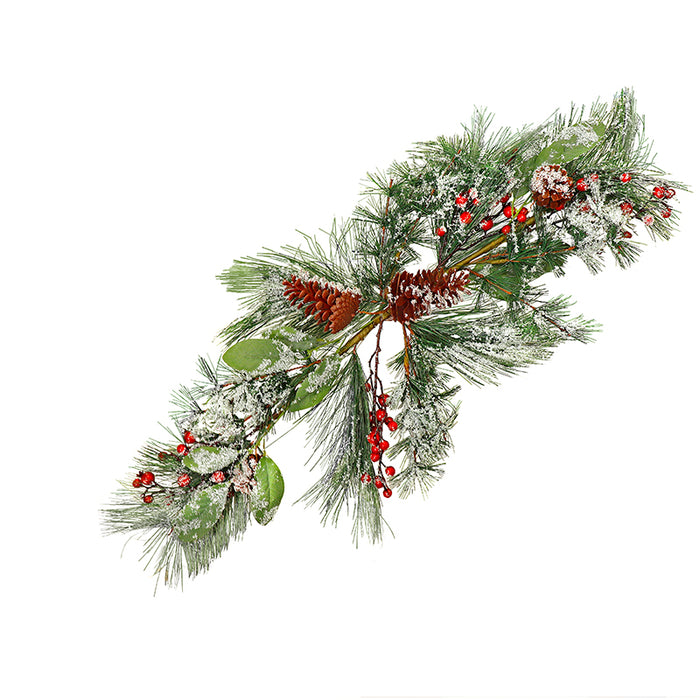 YS2197 Centro De Mesa Pino Winter Frost 85 Cm.