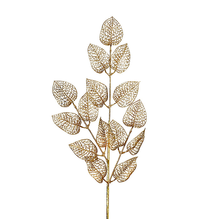 YS8897G Rama Hojas Filigrana Oro 72 Cm.