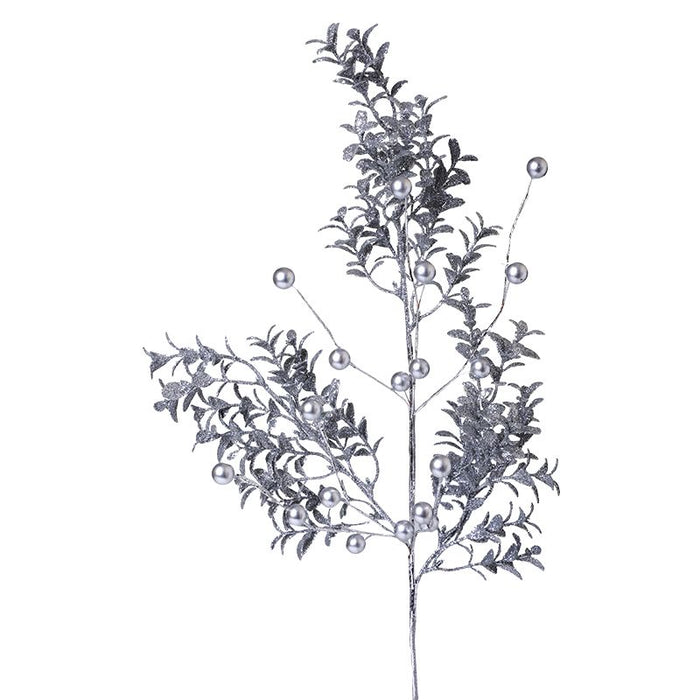YS9146P Rama Plata Frost Con Perlas 60(D) Cm.