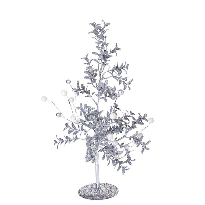 YS9220P Arbolito Decorativo Plata Frost Chico 35(D) Cm.