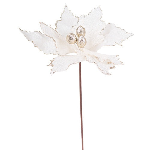 XH778C Flor Yute Crema/Oro 22x40 cm