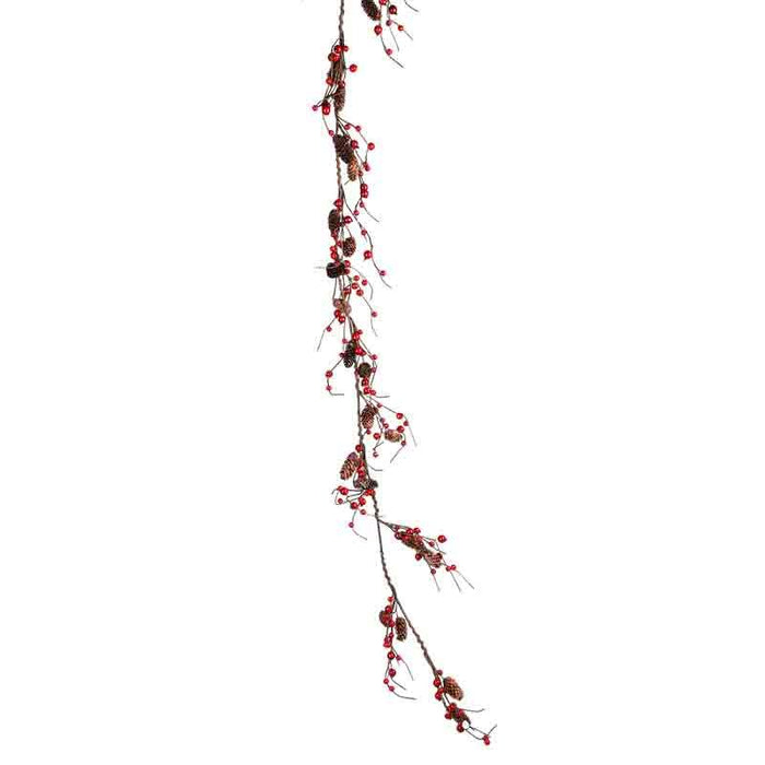 XH1254 Guirnalda Berries Con Piñas 160(D) Cm.