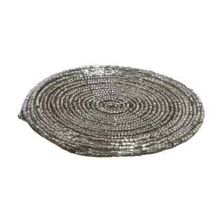 BH1532P Portavasos Pedrería Plata 10 Cm.