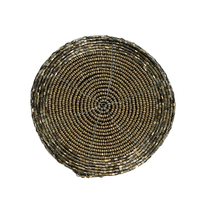 BH1533O Portavasos Pedrería Oro 10 Cm