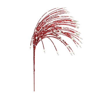 BH2504R Ornamento Fuego Artificial Rojo Pedrería 25x55 cm.