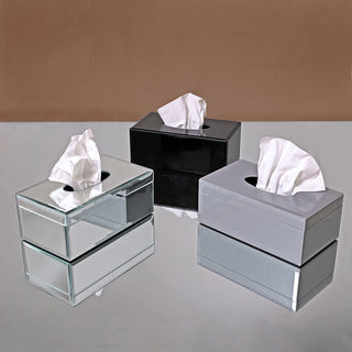 HM2450PF Caja Pañuelos Plata Frost 26cm(L)x 15cm(P)x 10cm(A)
