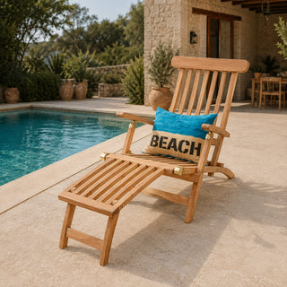 TGF033 Camastro Tahití Plegable de Teca Fina 60cm.(L) x162cm.(P) x86cm.(A)