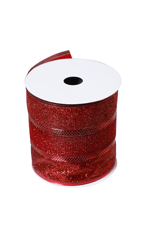 CR234R Listón Colorblock Rojo 10 Cm. x 9 Mts.