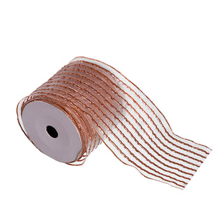 CR237RG Liston Pinstripe Rose Gold 10 Cm. x 9 Mts.