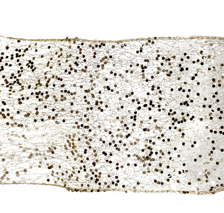 CR239CH Listón Confetti Champaña 15 Cm x 9 Mts.