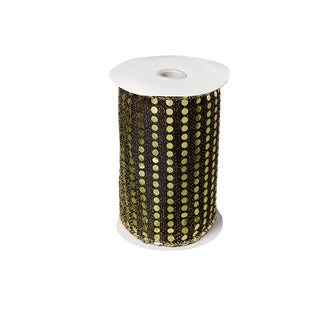 CR239NO Listón Bling Negro y Oro 15 Cm. X 9 Mts.