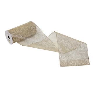 CR2467O  Listón Malla Oro 15 cm. x 4.57 mts.