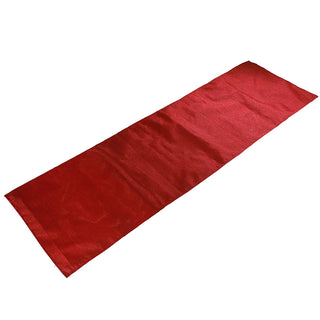 CR3001CR Camino Diseño Lino Metálico Rojo 50x168 Cm.