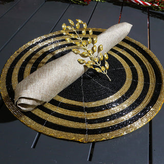 CR4040SO Servilleta Diseño Lino Metálico Oro 45x45 Cm.