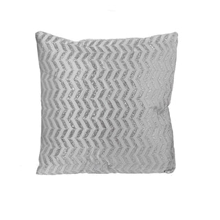 CX2334P Cojín Zig Zag Plata 45x45 Cm.