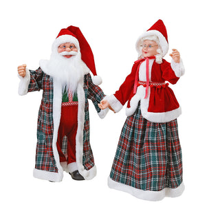 CX2464E Set Mr. & Mrs. Santa Escocés 61 Cm.