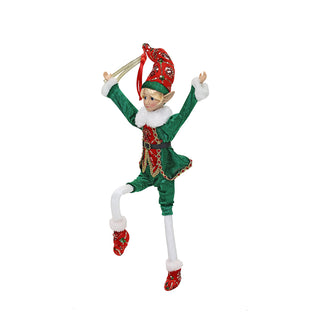 CX2534A Duende Christmas Green Flexible Chico 45 cm.