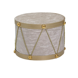 CX25422 Ornamento Tambor Ivory Gold Chico 20 cm.