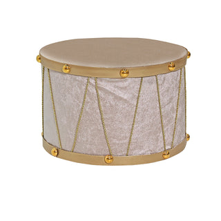 CX25423 Ornamento Tambor Ivory Gold Mediano 30 cm.