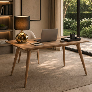 TGF200 Escritorio/Mesa Scandia Rectangular De Teca Fina 140cm.(L) x80cm.(P) x74cm.(A)