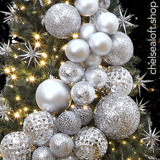 RJL958PP Esfera Honeycomb Plata 17 Cm.