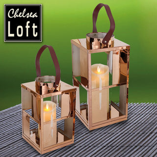 MW6202R Farol Madison Square Rose Gold Mediano 16(P)X16(L)X28(A) Cm.