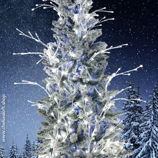 LDE643BB Guirnalda Ramas Blanco Frost 200LED Brillante 280 cm.