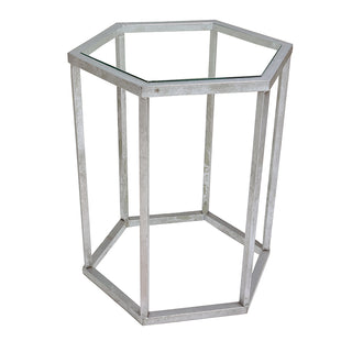 FT035P-4 Mesa Hexagonal Plata (L)50.5X(P)58X(A)68.5 Cm