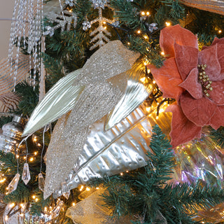 XH463C Rama Hojas Texturas Champaña 68cm.