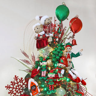 MQ6180V Ornamento Globo Metal Verde 42cm.