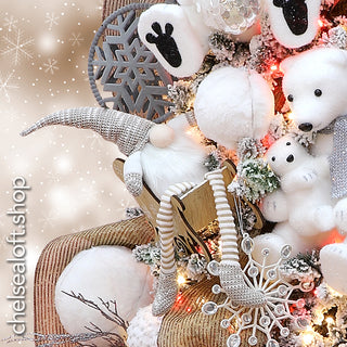 RJL340BM Esfera Peluche Blanco 15 Cm.